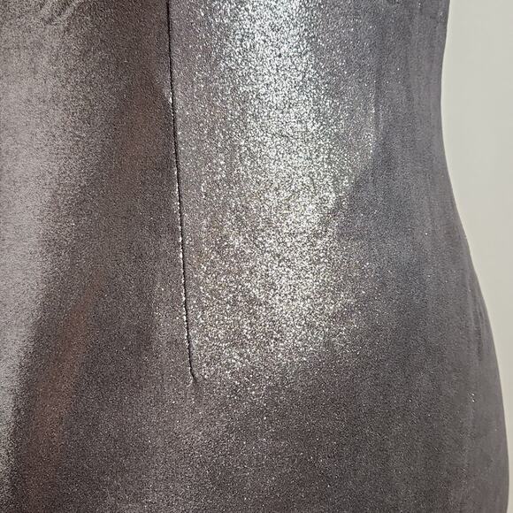 ABOUT US NWT Silver Halter Open Back Mini Dress, Size XS - Picture 10 of 14